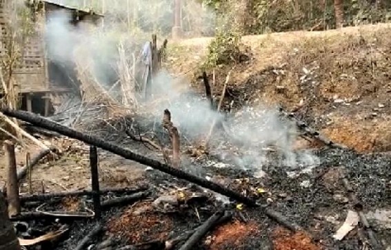 Poultry farm burnt to ashes in Belonia Ram Thakur Para, Animals burnt Alive : Family alleged Rivalry Poultry farm burnt to ashes in Belonia Ram Thakur Para, Animals burnt Alive : Family alleged Rivalry