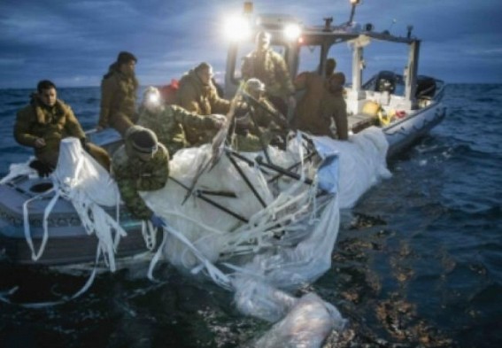 US Navy releases photos of Chinese spy balloon debris US Navy releases photos of Chinese spy balloon debris