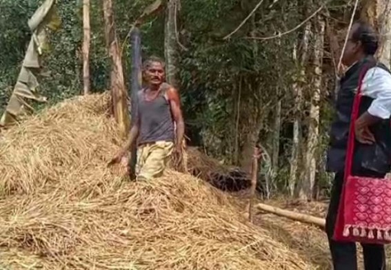 Fire set on Poor Farmers’ property allegedly by BJP miscreants in Dharmanagar Fire set on Poor Farmers’ property allegedly by BJP miscreants in Dharmanagar
