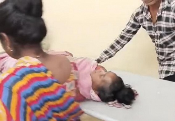 A woman injured after a bomb blasted in front of her in Rajnagar A woman injured after a bomb blasted in front of her in Rajnagar