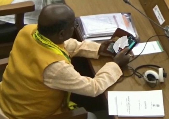 Porn Clip Watched by BJP MLA Jadab Lal Nath inside Assembly : No Opposition Party Submitted Written Complaint to Speaker against the BJP MLA Porn Clip Watched by BJP MLA Jadab Lal Nath inside Assembly : No Opposition Party Submitted Written Complaint to Speaker against the BJP MLA
