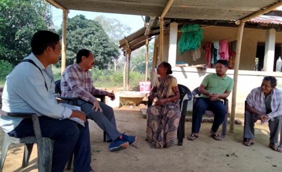 Tipra Motha MLA Chittaranjan Debbarma visited Paizabari village in Ambassa: Village still deprived of Electricity, Road Connectivities Tipra Motha MLA Chittaranjan Debbarma visited Paizabari village in Ambassa: Village still deprived of Electricity, Road Connectivities