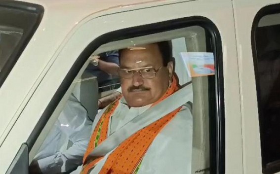 J.P. Nadda Reached in Tripura : To Address mass rally in Santir Bazar Tomorrow J.P. Nadda Reached in Tripura : To Address mass rally in Santir Bazar Tomorrow