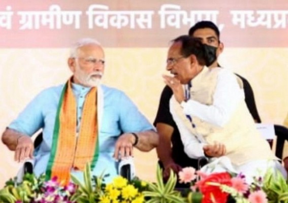 Shaken by internal surveys, MP BJP banks entirely on 'Modi magic' Shaken by internal surveys, MP BJP banks entirely on 'Modi magic'
