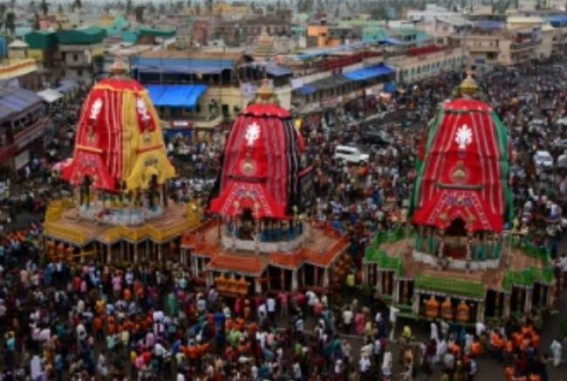 Puri Rath Yatra: Blessed juggernaut set to roll, 'Pahandi' to start shortly Puri Rath Yatra: Blessed juggernaut set to roll, 'Pahandi' to start shortly
