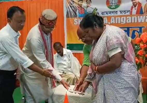 Pratima Bhowmik exchanged talks with Anganwadi workers Pratima Bhowmik exchanged talks with Anganwadi workers