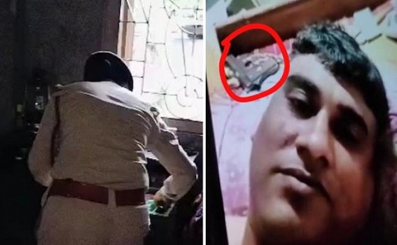 Police Raided Tipra Motha Worker’s house getting information about Pistol : Seized Passport & Mobile Police Raided Tipra Motha Worker’s house getting information about Pistol : Seized Passport & Mobile