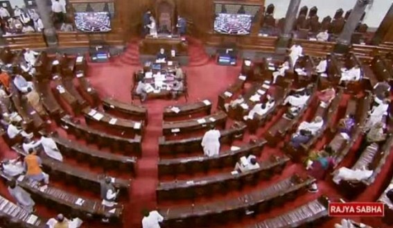 Oppn stages walkout from RS over demand of PM Modi's statement on Manipur Oppn stages walkout from RS over demand of PM Modi's statement on Manipur