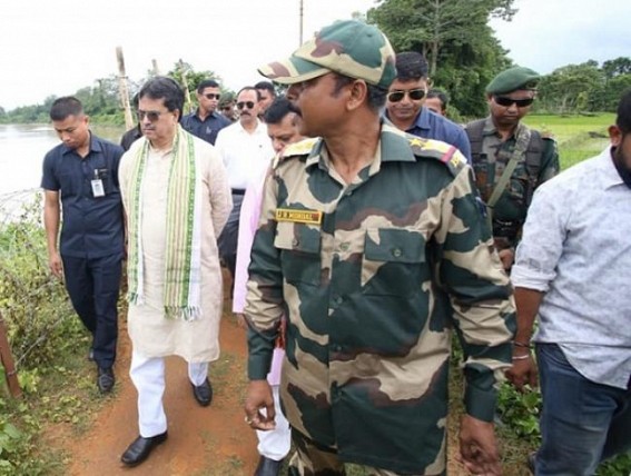CM visits Border area in Unakoti Dist CM visits Border area in Unakoti Dist