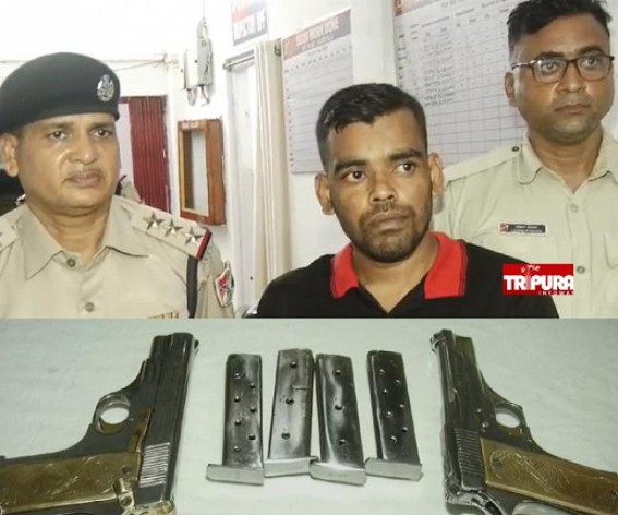 Arms Smuggling : Man arrested in Agartala with 7.65 mm pistol at Agartala Railway Station