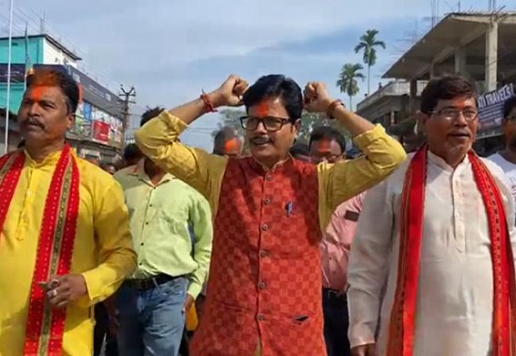 BJP celebrates 3 states' Victory in Kumarghat BJP celebrates 3 states' Victory in Kumarghat