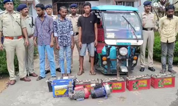 Battery Thieves’ Gang Busted : 4 Arrested by East Agartala Police Battery Thieves’ Gang Busted : 4 Arrested by East Agartala Police