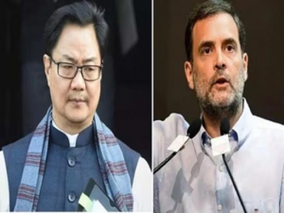 Kiren Rijiju counters Rahul's OBC barb on secretaries in govt Kiren Rijiju counters Rahul's OBC barb on secretaries in govt