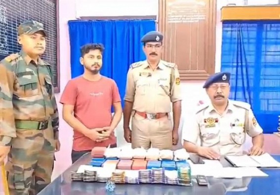 Youth arrested with Brown Sugar by Amtali police Youth arrested with Brown Sugar by Amtali police
