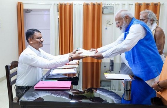 PM Modi files nomination from Varanasi PM Modi files nomination from Varanasi
