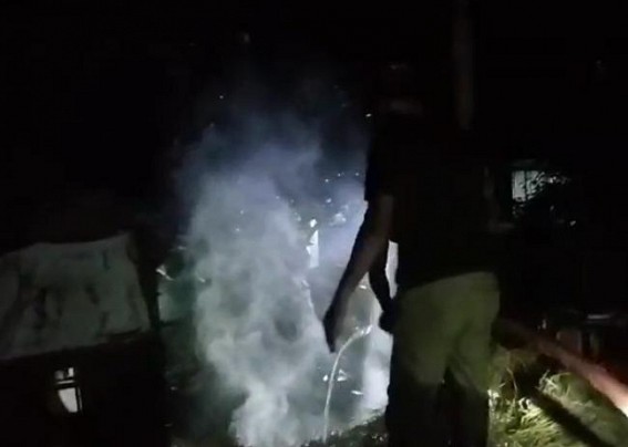 Fire accident triggered tension in Teliamura Fire accident triggered tension in Teliamura