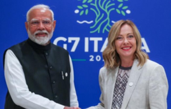PM Modi holds bilateral talks with PMs of Italy, Japan on sidelines of G7 Summit PM Modi holds bilateral talks with PMs of Italy, Japan on sidelines of G7 Summit
