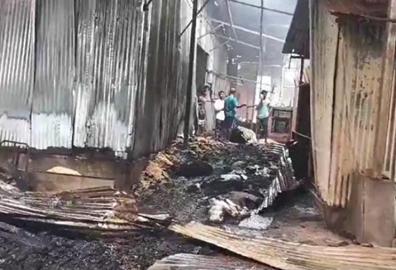 Factory burnt in a Massive Fire in the Kathaltali Industry Area Factory burnt in a Massive Fire in the Kathaltali Industry Area