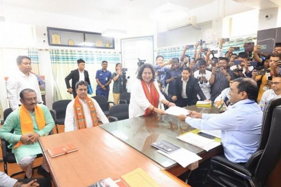 BJP East Tripura constituency candidate Kriti Singh submitted Nomination for Lok Sabha Poll