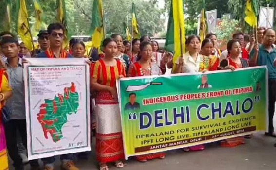 IPFT observed Statehood Demand Day ; Protested at Jantar Mantar seeking Tipraland IPFT observed Statehood Demand Day ; Protested at Jantar Mantar seeking Tipraland
