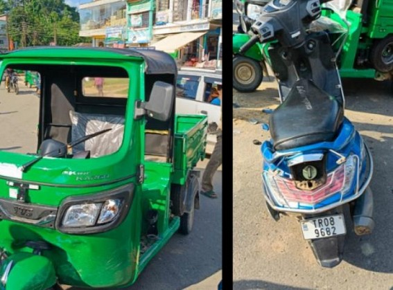 Two were injured in a Road Accident in Santir Bazar Two were injured in a Road Accident in Santir Bazar
