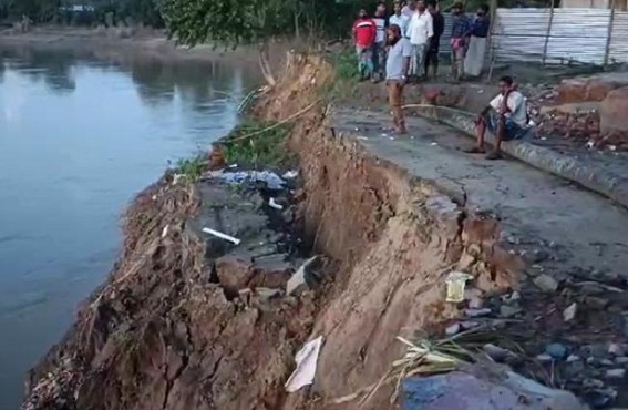 Flood damaged Road in Sonamura Flood damaged Road in Sonamura