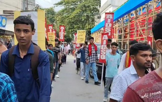 AIDSO protested against shutdown of 511 Govt Schools in Tripura AIDSO protested against shutdown of 511 Govt Schools in Tripura