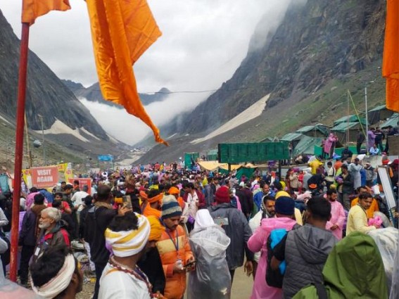 Amarnath Yatra suspended from today, a week before scheduled end Amarnath Yatra suspended from today, a week before scheduled end
