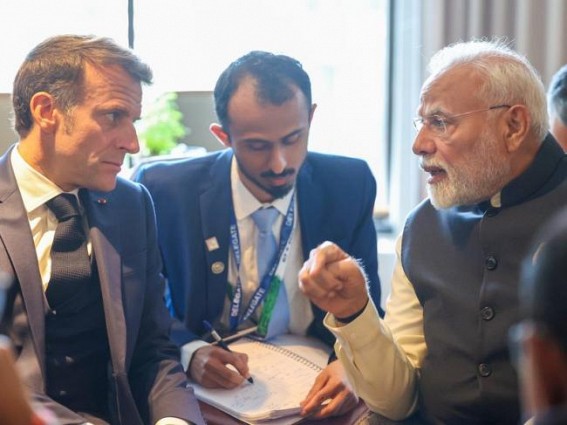 PM Modi, French President Macron discuss peaceful resolution of conflicts in Ukraine, West Asia PM Modi, French President Macron discuss peaceful resolution of conflicts in Ukraine, West Asia