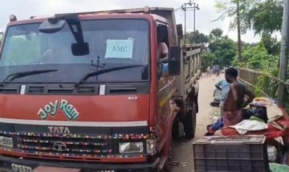 Agartala Municipal Corporation Conducts Demolition Drive in Lake Chowmuhani Market Agartala Municipal Corporation Conducts Demolition Drive in Lake Chowmuhani Market