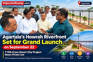 Agartala’s Howrah Riverfront Set for Grand Launch on September 22; Rs.100-Crore Smart City Project Nears Finish Line