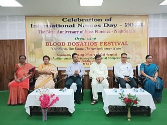 Blood Donation camp organized by nurses at IGM hospital. TIWN Pic May 10