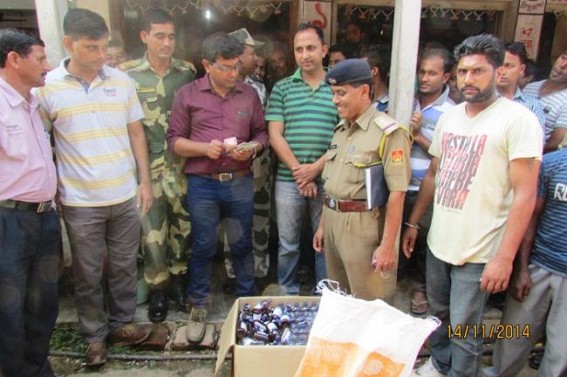 SDM Sonamura, BSF, Police joint raid hits Bangladeshi smuggling den, seized Bangladeshi currency, Phensedyl , destroys Ganja worth Rs 4 crores SDM Sonamura, BSF, Police joint raid hits Bangladeshi smuggling den, seized Bangladeshi currency, Phensedyl , destroys Ganja worth Rs 4 crores