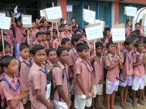 Unrest situation in Taikurma H.S School at Manu ,Santirbazar South Tripura