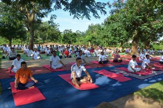 Tripura celebrates yoga day with enthusiasm Tripura celebrates yoga day with enthusiasm