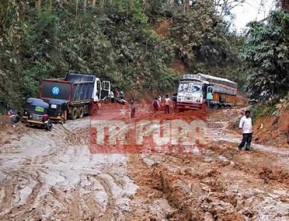 Rampant Corruption on various Transportation projects hits Tripura’s economy : PWD Minister Badal Choudhury in slumber, ignores NH-44’s deplorable condition Rampant Corruption on various Transportation projects hits Tripura’s economy : PWD Minister Badal Choudhury in slumber, ignores NH-44’s deplorable condition