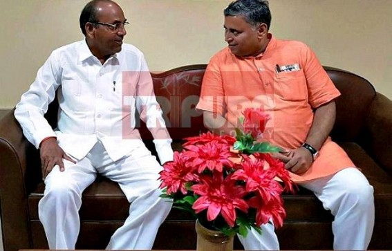 Union Heavy Industries Minister Anant Geete arrives in Tripura