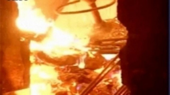 Woman, her two kids burnt alive in Tripura Woman, her two kids burnt alive in Tripura