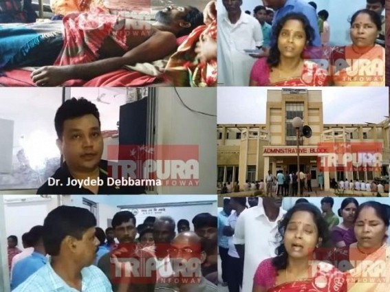 Delay in oxygen supply, doctor's negligence suffocate man to die Gomati Dist Hospital : Will critics of Yogi's UP look at Tripura's health service ?? Doctor fails to spell disease's name !!!