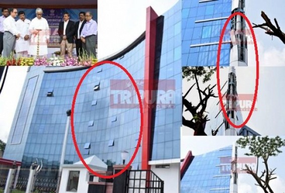 Nature Exposed Tripura's IT corruption : Central funded Rs. 50 crores IT Bhawan damaged on 5th day of inauguration : IT future ill-lit under Communist Era Nature Exposed Tripura's IT corruption : Central funded Rs. 50 crores IT Bhawan damaged on 5th day of inauguration : IT future ill-lit under Communist Era