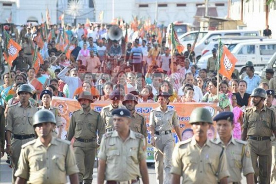 BJP protests against Political violence