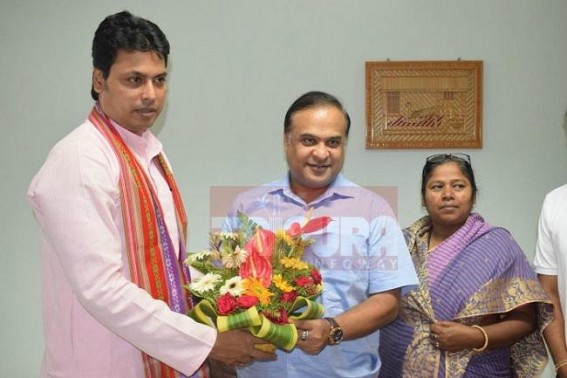 Assam BJP Minister arrives Tripura