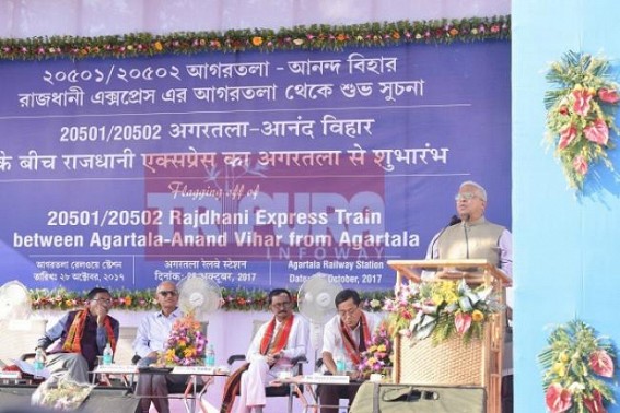 CPI-M MPs, Ministers continued allegations against Central Govt, NFR asking, â€˜Why no stoppage at Ambassaâ€™ ? Governor says â€˜Itâ€™s Rajdhaniâ€™ !