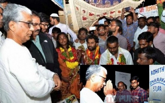 CPI-M's 'DALIT' mascot Rohit Vemula was not a 'Dalit' : Vemulaâ€™s suicide was not due to political issues, Manik Sarkar's sympathy for leftist Vemula was a sympathy for anti-nationals  ?