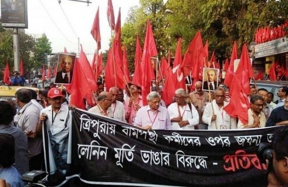 Communists ‘Lenin LOVE’ : CPI-M claims to 'Restore' Lenin's statue in Tripura, but now making it a National-issue through WB, Kerala protests Communists ‘Lenin LOVE’ : CPI-M claims to 'Restore' Lenin's statue in Tripura, but now making it a National-issue through WB, Kerala protests