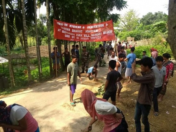 Swachh Bharat Abhiyan organized by Assam Rifles at Mandai Swachh Bharat Abhiyan organized by Assam Rifles at Mandai