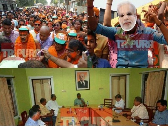 Saffron Tripura : Vijay-Utsav of BJP continues, glooms at Melarmath Saffron Tripura : Vijay-Utsav of BJP continues, glooms at Melarmath