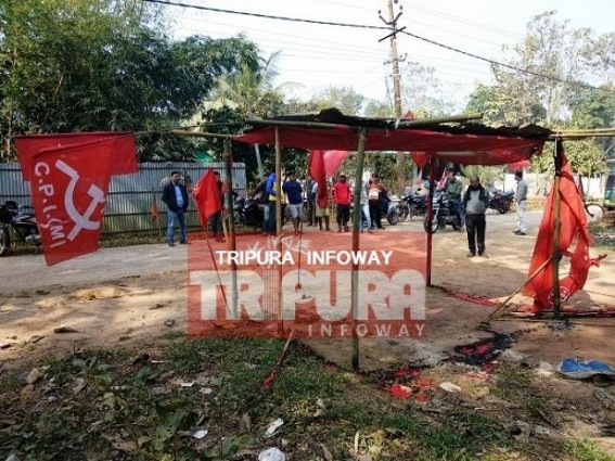 After BJP's booth office was burnt, CPI-M's booth office was also found burnt