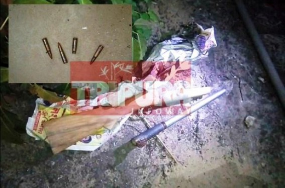 Pistol, bullets recovered from CPI-M Office at Udaipur Pistol, bullets recovered from CPI-M Office at Udaipur