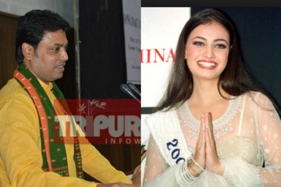 ‘What can one say of a man who claims Internet existed in ancient India?’ 2000 Miss Asia Pacific Dia Mirza hits Tripura CM for his remark about 'Beauty Pageants' ‘What can one say of a man who claims Internet existed in ancient India?’ 2000 Miss Asia Pacific Dia Mirza hits Tripura CM for his remark about 'Beauty Pageants'